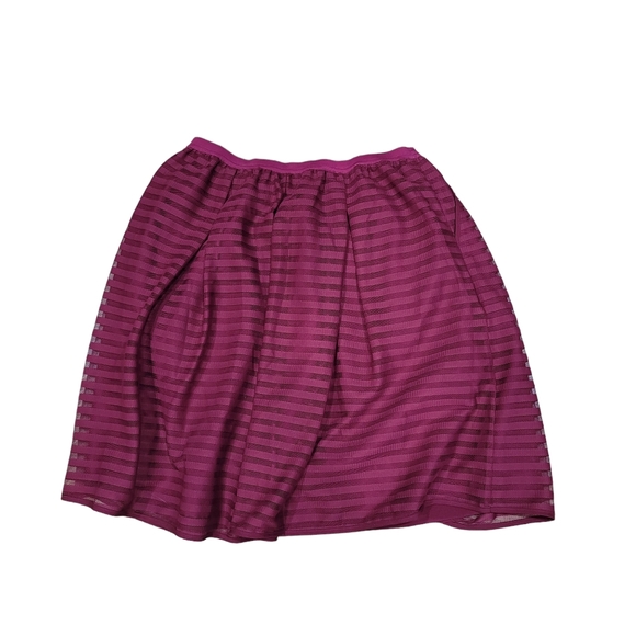 Garnet Hill Ottoman Mesh Stripe Aline Skirt - Picture 2 of 4